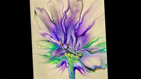 1047 Awesome Simplistic Bloom Paint Pouring Acrylic Pouring Art