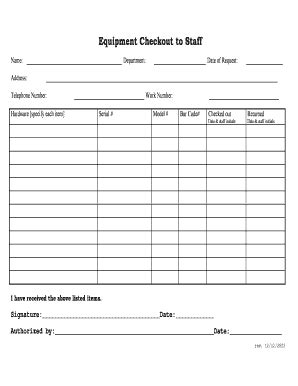 Fillable Online Imsa Equipment Checkout And Agreement Form Fax Email