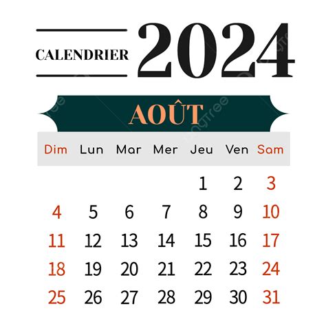 2024 French Calendar Decoration Two Thousand And Twenty Four Calendar