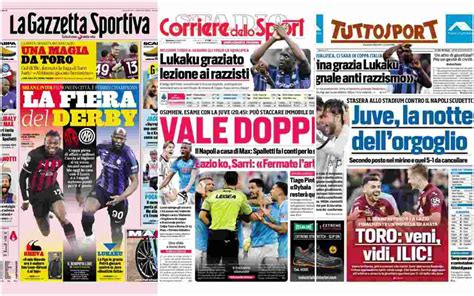 Rassegna Stampa Le Prime Pagine Dei Quotidiani Sportivi Del 23 Aprile