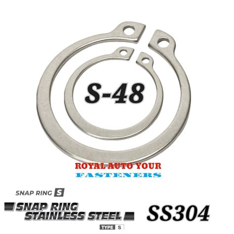 Jual SS304 SNAP RING STAINLESS S48 EXTERNAL CIRCLIP SNAPRING AS 48MM