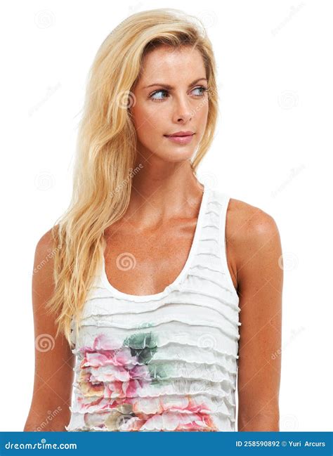 Plan Your Next Move Well. Isolated Beautiful Young Woman Looking