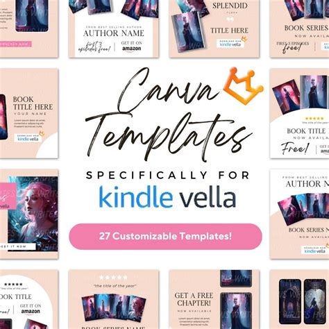 Kindle Vella Author Canva Templates Customizable Promotional Etsy