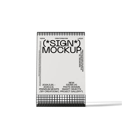 Signboard Display Poster Mockups V2 Front View Mockup Store Creatoom