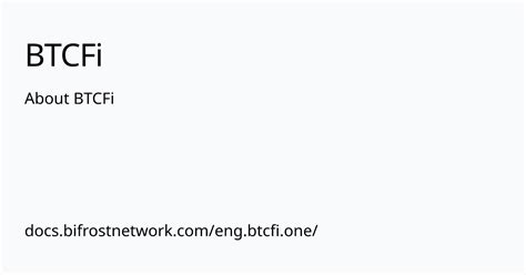 About Btcfi Btcfi