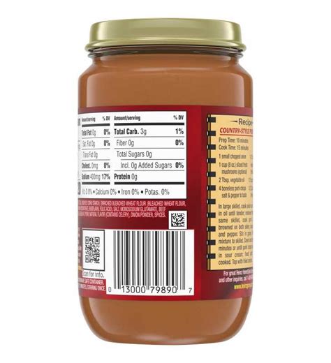 Heinz Homestyle Pork Gravy 12 Oz Jar