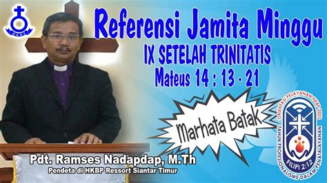 Jamita Minggu Di Minggu IX Dung Trinitatis Renungan Delima Pdt