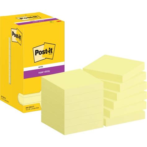 Post It Super Sticky Notes X Mm Gul Lomax