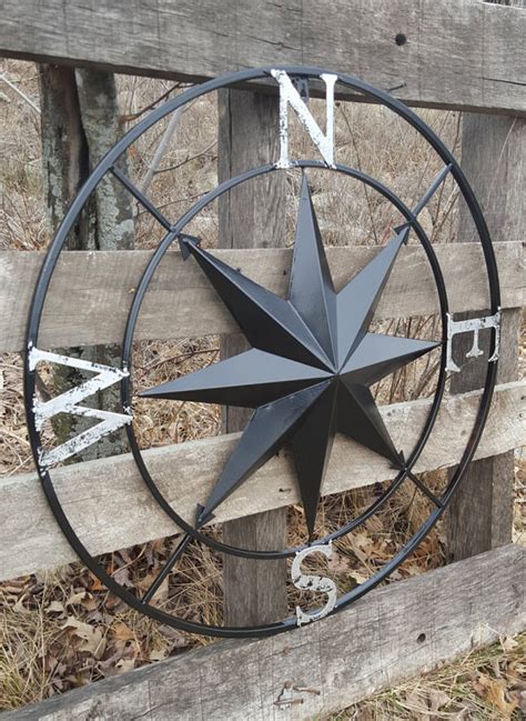 Nautical Wall Compass Compass Rose Metal Nautical Compass Black