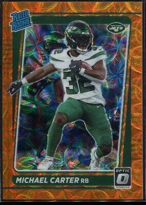 2021 Panini Optic Orange Scope Prizm Michael Carter 79 Rated Rookie