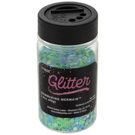 Shimmering Mermaid Hexagon Glitter Shapes Hobby Lobby 1779529