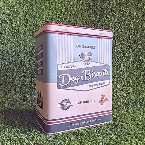 Retro Dog Treat Tin Dog Tuff