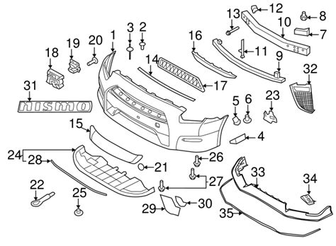 2011 2016 Nissan Gt R Oem New 2011 2016 Nissan Gt R Front Bumper Upper