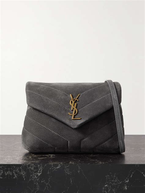 Saint Laurent Loulou Toy Quilted Suede Shoulder Bag Net A Porter