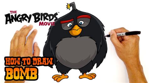 How To Draw Bomb The Angry Birds Movie Youtube