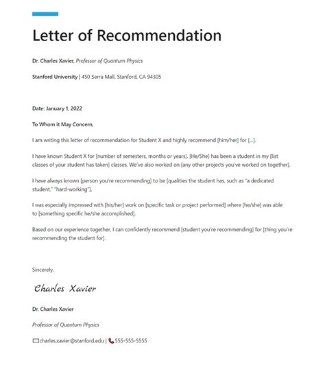 Letter Of Recommendation Lor What Is It How To Write Inside Letter