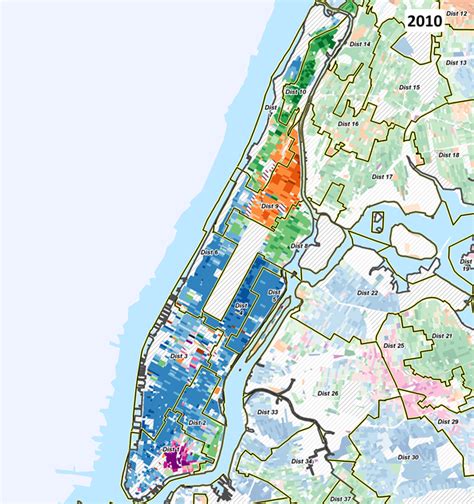 Maps: NYC Council Districts & 2000 to 2010 demographic changes