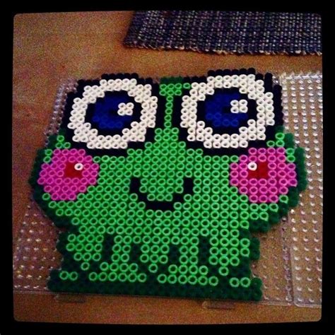 Frog Hama Beads By Tutluva Perlemønstre Frøer Dyr