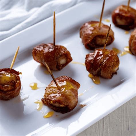 Air Fryer Bacon Wrapped Water Chestnuts Fork To Spoon