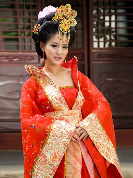 Chinese Traditional Costume Female Red Ancient Hanfu Dress Tang Dynasty Clothing Pieces