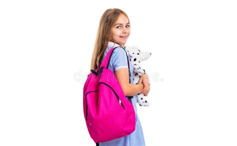 Education For School Girl Hold Toy In Studio Teen Girl Having School