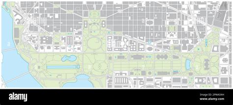 Vector Map Of The National Mall In Washington Dc United States Stock Vector Image And Art Alamy