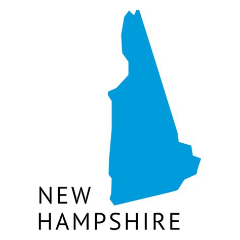 Diseño PNG Y SVG De Mapa Llano Del Estado De New Hampshire Para Camisetas