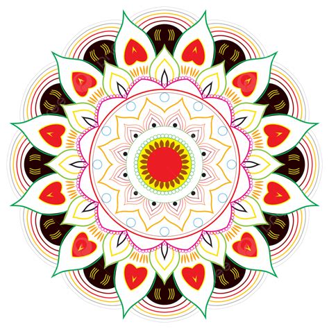 Arte De Mandala Colorida Vetor Png Mandala Arte Alpina Madala