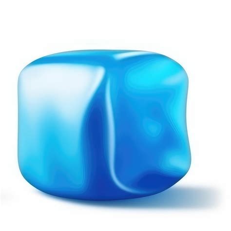 Premium Photo | A blue ice cube that is on a white background