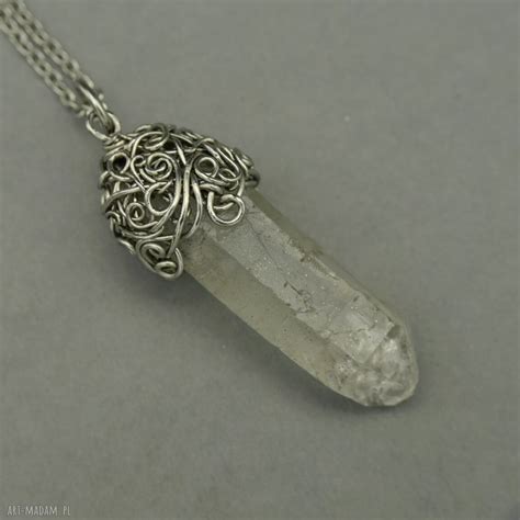 Wisiorek Talizman Surowy Kryszta G Rski Ze Szpicem Wire Wrapping Art