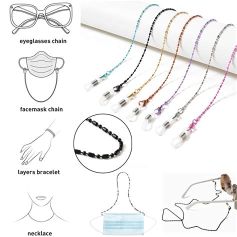 EXPEN Neck Straps Reading Glasses Chain Glasses Clips Metal Chain Face