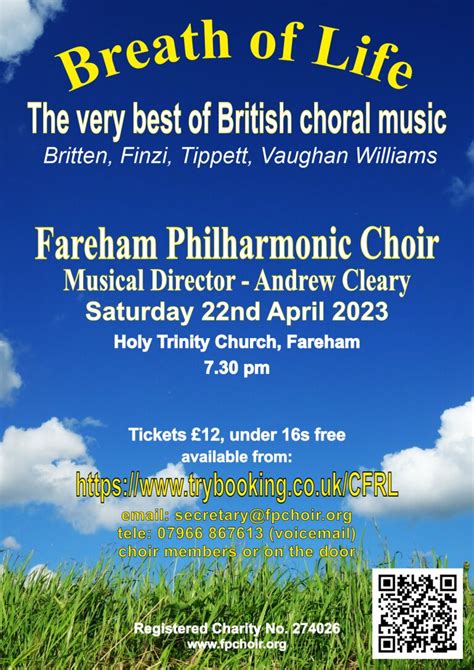 Fareham Philharmonic Choir Breath Of Life Music In Portsmouth