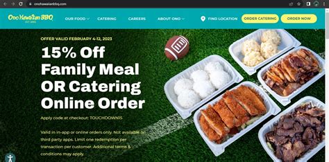 Ono Hawaiian Bbq Coupons Off September