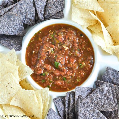 Roasted Tomato Tomatillo Salsa Recipe Flour On My Face