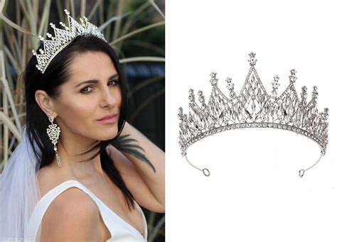 Diadem Korona Tiara Srebrna Kryszta Y Du A Pi Kna Lub Miss Kleo Sutasz