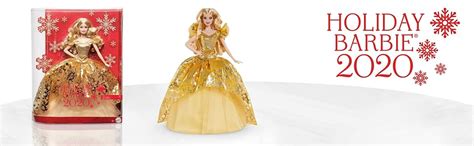 Amazon Barbie Signature 2020 Holiday Barbie Doll 12 Inch Blonde Long Hair In Golden Gown