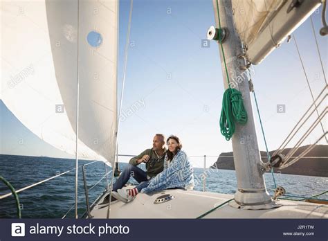 Mature Couple Relaxing On A Sailboat Hi Res Stock Photography And Images Alamy
