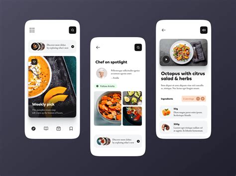 Food Recipe App Ui Design Freebiesbug