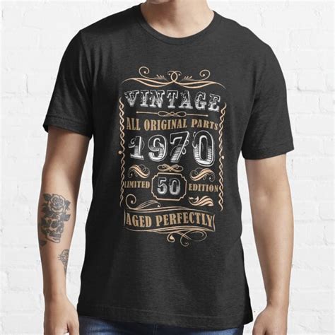 Vintage 1970 50th Birthday T For Men T Shirt By Eulonix Redbubble Made In 1970 T