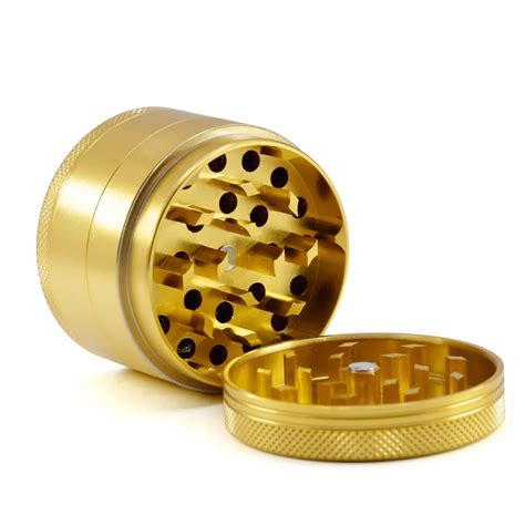 4layer50mm Aluminium Metal Herb Spice Pollinator Grinder Tobacco Smoke