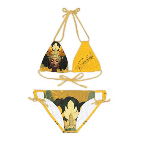 Tchabagadi Crown Bikini Set Yellow Green Tchabagadi