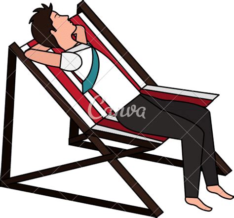 Businessman Relaxed In Beach Chair 素材 Canva可画