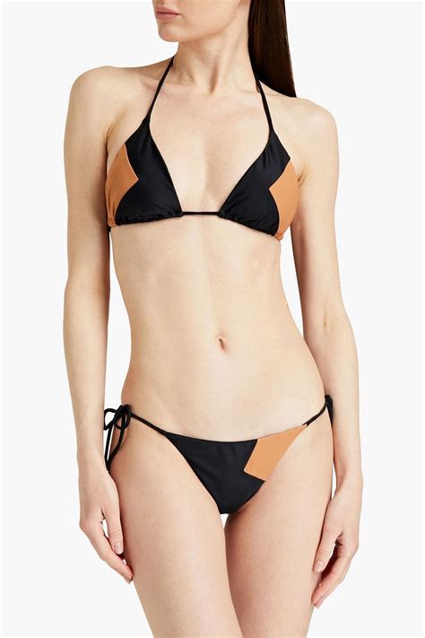 Vix Paula Hermanny Dixie Two Tone Low Rise Bikini Briefs The Outnet