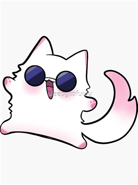 Gojo Cat Sticker For Sale By Sleepytofuwu Redbubble