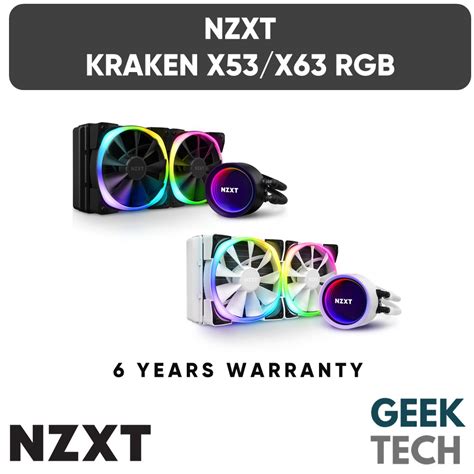 Nzxt Kraken X53x63x73 Rgb 240mm280mm360mm Aio Liquid Cooler Shopee Malaysia