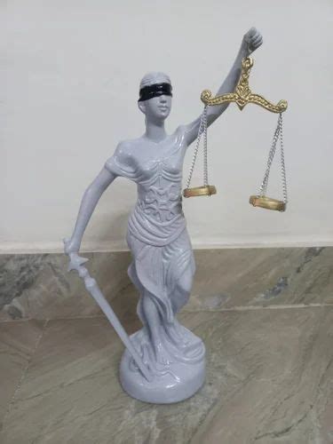 Polyresin White Greek Goddess Themis Statue Figurine Blind Lady Justice