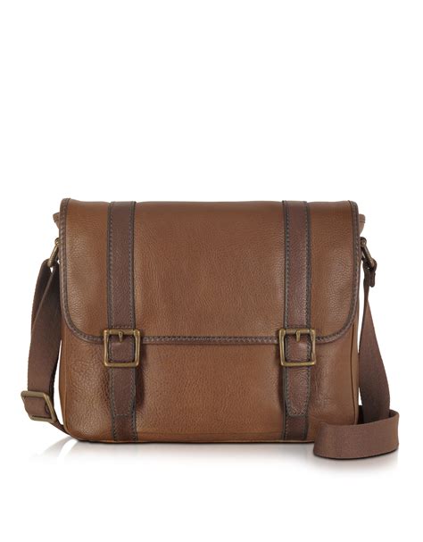 Fossil Estate City Bag In Gold Brown For Men Lyst