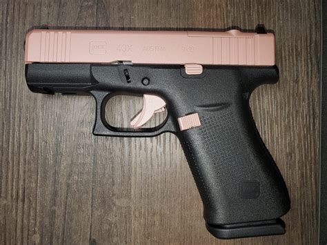 Glock 43x Rose Gold Slide And Controls Jw Gunsmithing