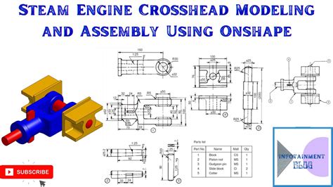 Steam Engine Crosshead Modeling And Assembly Using Onshape YouTube