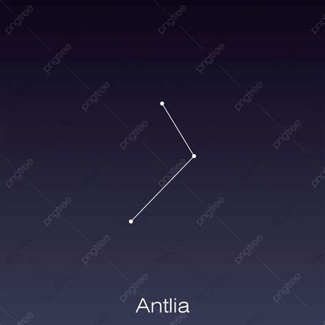 Constelação De Antlia Como Pode Ser Visto A Olho Nu PNG Ilustração